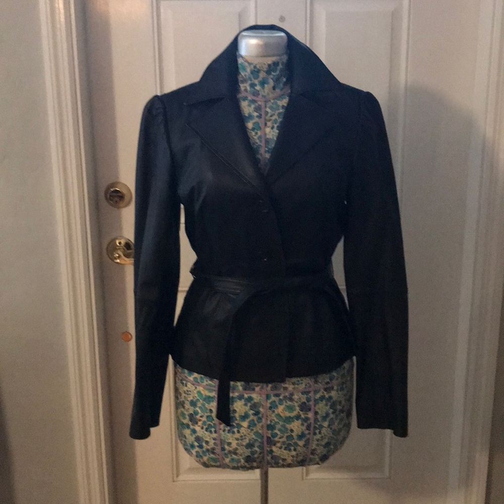 Black leather jacket